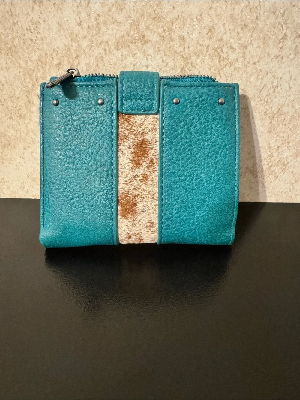 Wrangler Teal Leather Compact Wallet